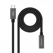Nanocable Cable USB 3.2 Gen2x2 60W 4K/60Hz USB-C M/H - 1.5m - Color Negro