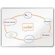 Nobo Premium Plus Pizarra Magnetica de Acero Vitrificado 1200x900mm - Montaje en Esquinas - Superficie de Borrado Superior - Co