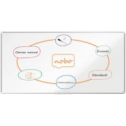 Nobo Premium Plus Pizarra Magnetica de Acero Vitrificado 2400x1200mm - Montaje en Esquina - Superficie de Borrado Superior - Co