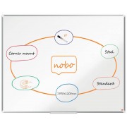 Nobo Premium Plus Pizarra Magnetica de Acero Lacado 1500x1200mm - Montaje en Esquinas - Superficie de Borrado Facil - Color Bla