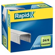 Rapid Confort Caja de 5000 Grapas 24/6 - Hasta 20 Hojas - Alambre Flexible - Patilla de 6mm
