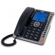 SPC Telefono Fijo Office Pro - Pantalla Iluminada Azul - Teclas Grandes - Memorias Directas - Manos Libres - Identificador de L