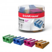 Erichkrause Ferro Color Plus - Sacapuntas Doble de Aluminio - Agarre Ergonomico - 8mm y 11mm de Diametro - Color Surtido