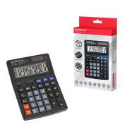 Erichkrause Calculadora Electronica de Sobremesa de 12 Digitos - Pantalla LCD de 12 Digitos - Memoria Doble - Funciones de Calc