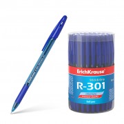 Erichkrause Boligrafo R-301 Original Stick&Grip 07 - Punta Estandar de 07mm - Tinta de Secado Rapido - Color Azul