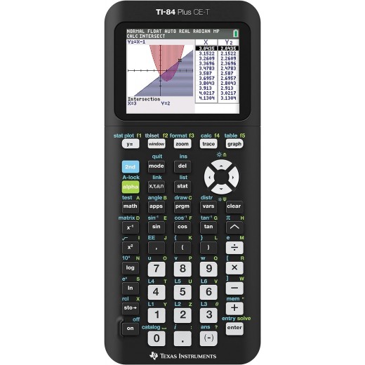Texas-Instruments TI-84 Plus CE Calculadora Grafica - Pantalla Retroiluminada a Color - Soporta Programacion - 13 Aplicaciones