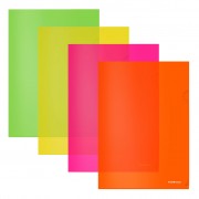Erichkrause Pack de 12 Dossiers Uñero Glossy Neon - A4 Semitransparente - Colores Surtidos