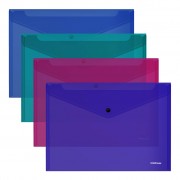 Erichkrause Pack de 12 Sobres Glossy Vivid - Tamaño ?4 - Semitransparente - Colores Surtido