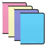 Erichkrause Pack de 4 Carpetas con Cremallera Matt Pastel - A4 - Colores Surtidos