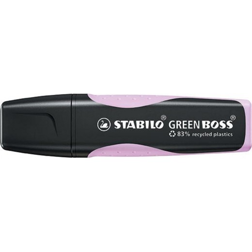 Stabilo Green Boss Pastel Marcador Fluorescente - Fabricado con un 83% de Plastico Reciclado - Trazo entre 2 y 5mm - Recargable