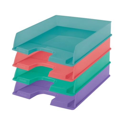 Esselte Colour'Breeze Bandejas Portadocumentos - Formato Vertical A4 - Espacio para Etiqueta Identificativa - Colores Surtidos