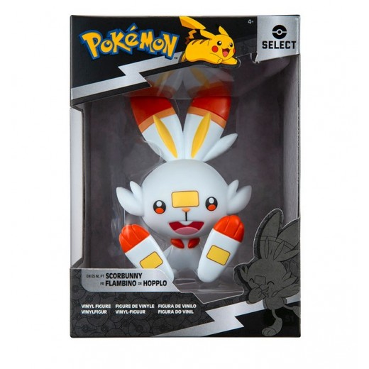 Jazwares Pokemon Scorbunny - Figura de Coleccion - Altura 10cm aprox. - Fabricada en Vinilo