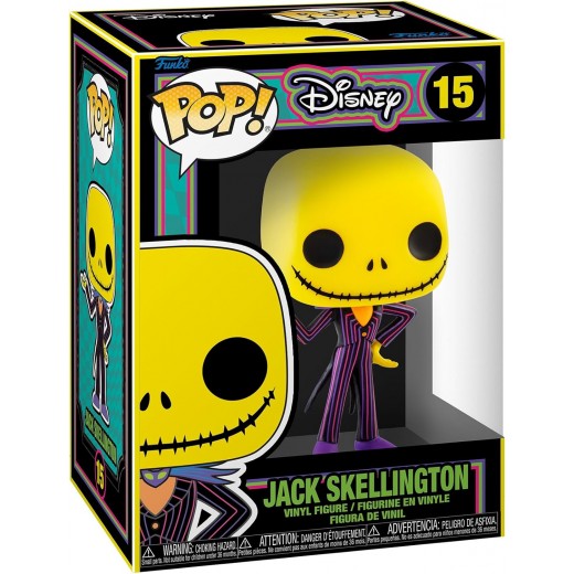 Funko Pop Disney Pesadilla antes de Navidad Jack Blacklight - Figura de Vinilo - Altura 9.5cm aprox.