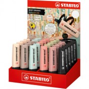 Stabilo Boss Naturecolors Expositor de 30 Marcadores - Trazo entre 2 y 5mm - Tinta con Base de Agua - Colores Siena