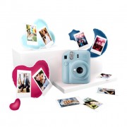 Fujifilm Pack Best Memories Instax Mini 12 Pastel Blue Camara Instantanea + Film Instax Mini 10ud. + 3 Portafotos - Tamaño de