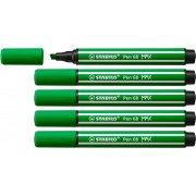 Stabilo Pen 68 MAX Rotulador - Punta de Fibra Biselada - Trazo entre 1-5mm aprox. - Tinta a Base de Agua - Color Verde