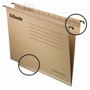 Esselte Classic Folio Carpeta Colgante Reforzada - Caja de 50 - 10 Veces Mas Resistente - Visores de Plastico Transparente - Et