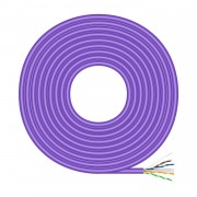Aisens Cable de Red RJ45LSZH Cat.6 UTP Rigido AWG23 CCA (Aleacion) - 100m - Color Violeta