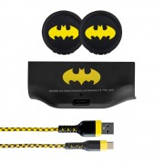 FR-TEC Pack Carga y Juega Batman Xbox Series X/S - Grips con Logo Batman - Cable USB-C 3m Resistente y Colorido - Bateria Recar