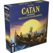 Catan Piratas y Exploradores Juego de Tablero - Tematica Colonizar/Comercio - De 2 a 4 Jugadores - A partir de 10 Años - Durac