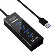 Cromad Cable USB 2.0 - Longitud 30cm - Indicador LED - Velocidad de Transferencia 480 Mbps - 4 Puertos - Sin Instalacion - Comp