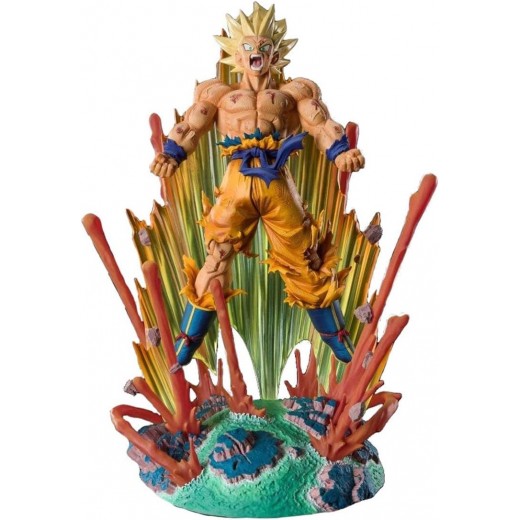 Tamashii Nations Figuarts Zero Extra Battle Dragon Ball Z Super Saiyan Goku - Figura de Coleccion - Altura 27cm aprox. - Fabric