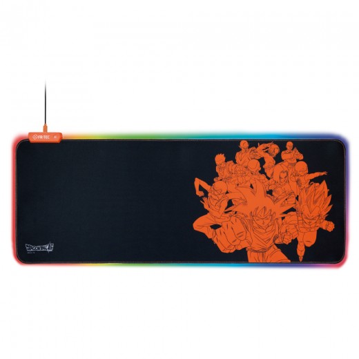 FR-TEC Mousepad Goku XL - Licencia Oficial Dragon Ball Super - Luz RGB en Bordes - Diseño Antideslizante - Tecnologia Plug and