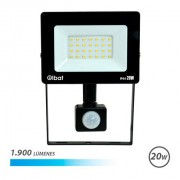 Elbat Foco LED con Sensor de Movimiento - Potencia: 20W - Lumenes: 1900 - Luz Fria 6.500K - Vida Util: 30.000 - 50.000 Horas -