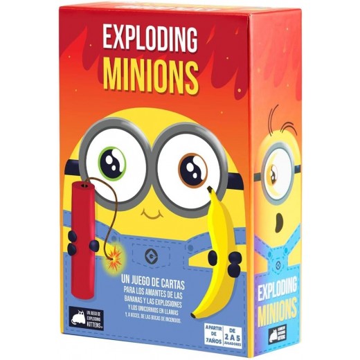 Exploding Minions Juego de Cartas - Tematica Animacion/Humor - De 2 a 5 Jugadores - A partir de 7 Años - Duracion 15min. aprox