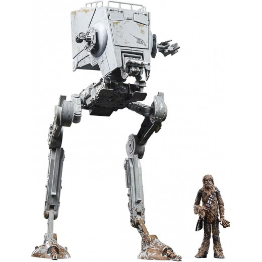 Hasbro Disney Star Wars Vintage Collection Episodio VI El Retorno del Jedi Caminante AT-ST + Chewacca - Figuras de Colleccion