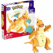 Mattel Mega Construx Wonder Builders Pokemon Dragonite - Figura de Construccion - Tamaño 19cm aprox. - 387 Piezas