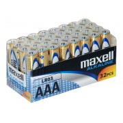 Maxell Pack de 32 Pilas Alcalinas LR03 AAA 1.5V