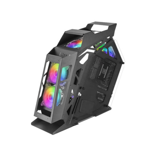 Mars Gaming Controladora Chroma ARGB - Medida en mm: 540x234x500 - Iluminacion Addressable RGB + 39 Modos de Luz - Doble Ventan