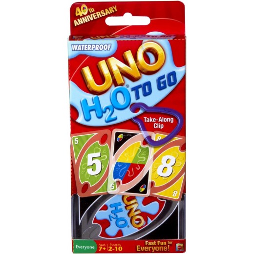 UNO H2O to Go Juego de Cartas - De 2 a 10 Jugadores - A partir de 6 Años - Duracion 10min. aprox.