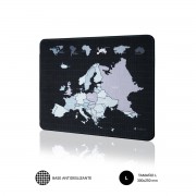 Subblim Alfombrilla de Escritorio Mapa de Europa - 30x25cm - Caucho Antideslizante - Durabilidad Garantizada - Marco Cosido - C