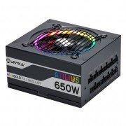 Unykach Atilius RGB Black 650W Fuente de Alimentacion 650W ATX 2.31 - Iluminacion RGB - Full Modular - PFC Activo - Ventilador