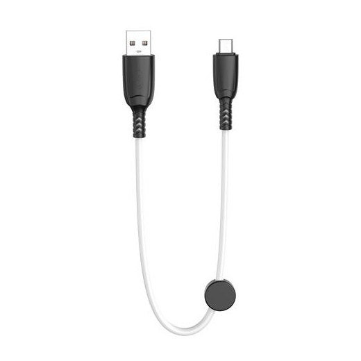 XO Cable NB247 Carga Rapida USB - Micro USB - 6A - 25cm con Clip - Color Blanco