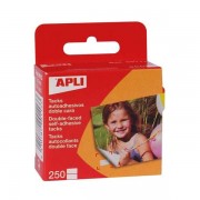 Apli Pack de 250 Tacks Autoadhesivos Doble Cara 12x16mm - Ideal para Fotos