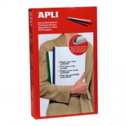 Apli Pack de 50 Encuadernadores Deslizantes - Facil y Rapido - Ranura para Insercion - Capacidad 100 Hojas - Color Blanco