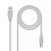 Nanocable Cable de Impresora USB-A 2.0 Macho a USB-B Macho 1m