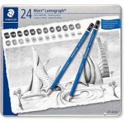 Staedtler Mars Lumograph 100 Pack de 12 Lapices de Grafito - Resistencia a la Rotura - Graduaciones Surtidas