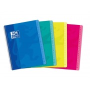 Oxford Classic A5+ Cuaderno con Espiral Tapa Blanda - 90 Hojas - Cuadricula 5x5 - Colores Surtidos