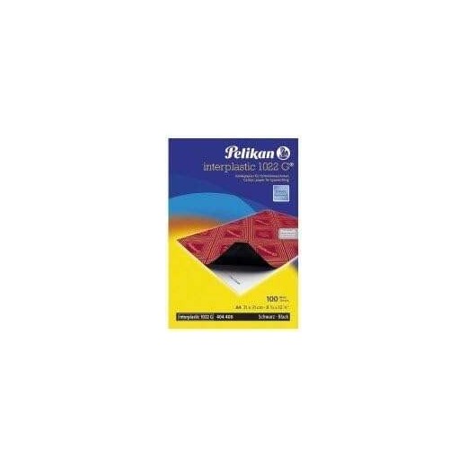 Pelikan Paquete de 10 Papel Carbon Interplastic 1022G - Ideal para Copias Precisas y Limpias - Color Negro