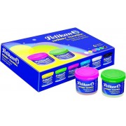 Pelikan Pack de 6 Botes de Tempera 40ml + Pincel - Consistencia Pastosa - Resistente a la Luz - Colores Surtidos