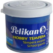 Pelikan Tempera Escolar Frasco 40ml - Facil de Lavar - Ideal para Actividades Escolares - Color Azul