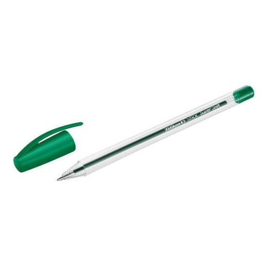 Pelikan Stick Super Soft Boligrafo Trazo 1mm - Tinta Super Fluida - Empuñadura Triangular - Color Verde