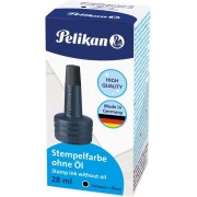 Pelikan Bote de Tinta para Tampones 28ml - Sin Aceite - Secado Rapido - Resistente al Agua - Color Negro