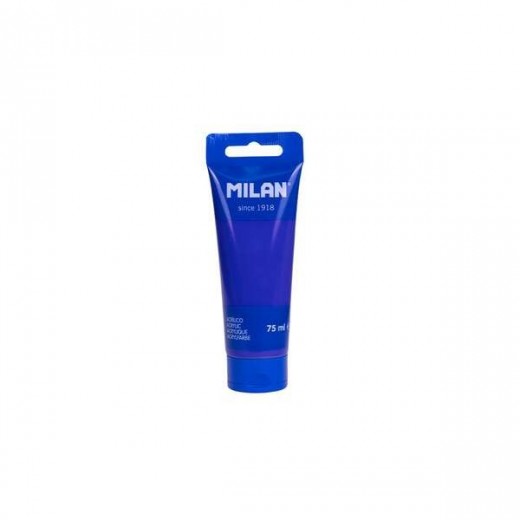 Milan Tubo de Pintura Acrilica 75ml - Pigmentos de Alta Calidad - Mezclable - Color Azul Marino