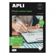 Apli Papel Fotografico Colour Laser A4 210g 100 Hojas