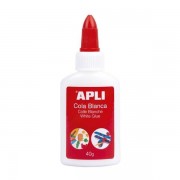 Apli Cola Blanca Liquida 40g - Aplicador de Punta - Libre de Solventes y No Toxica - Apto para uso Escolar